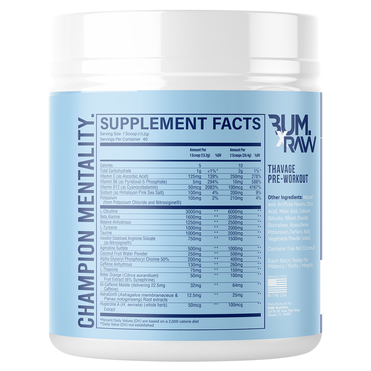 CBUM THAVAGE High Stim Preworkout