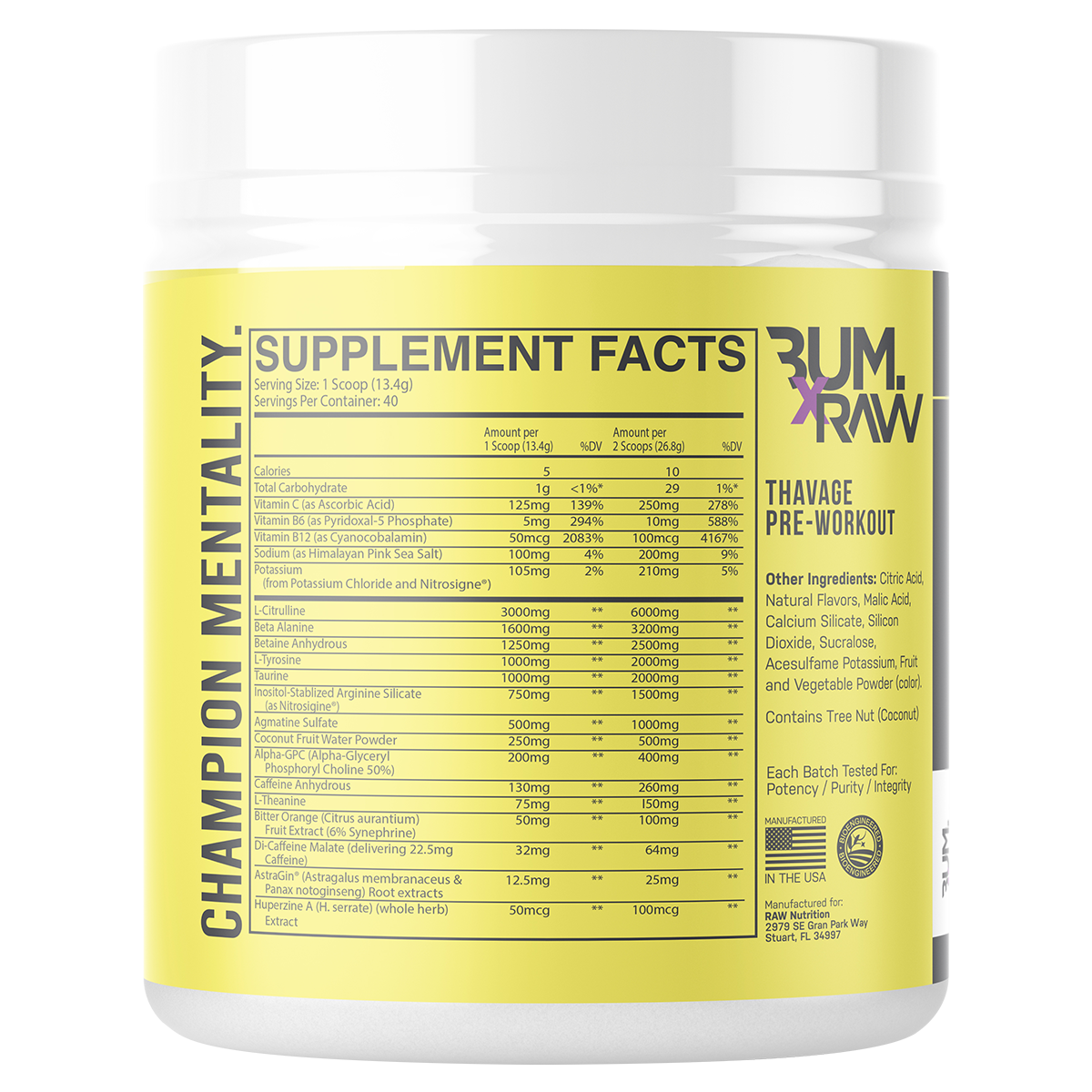 CBUM THAVAGE High Stim Preworkout