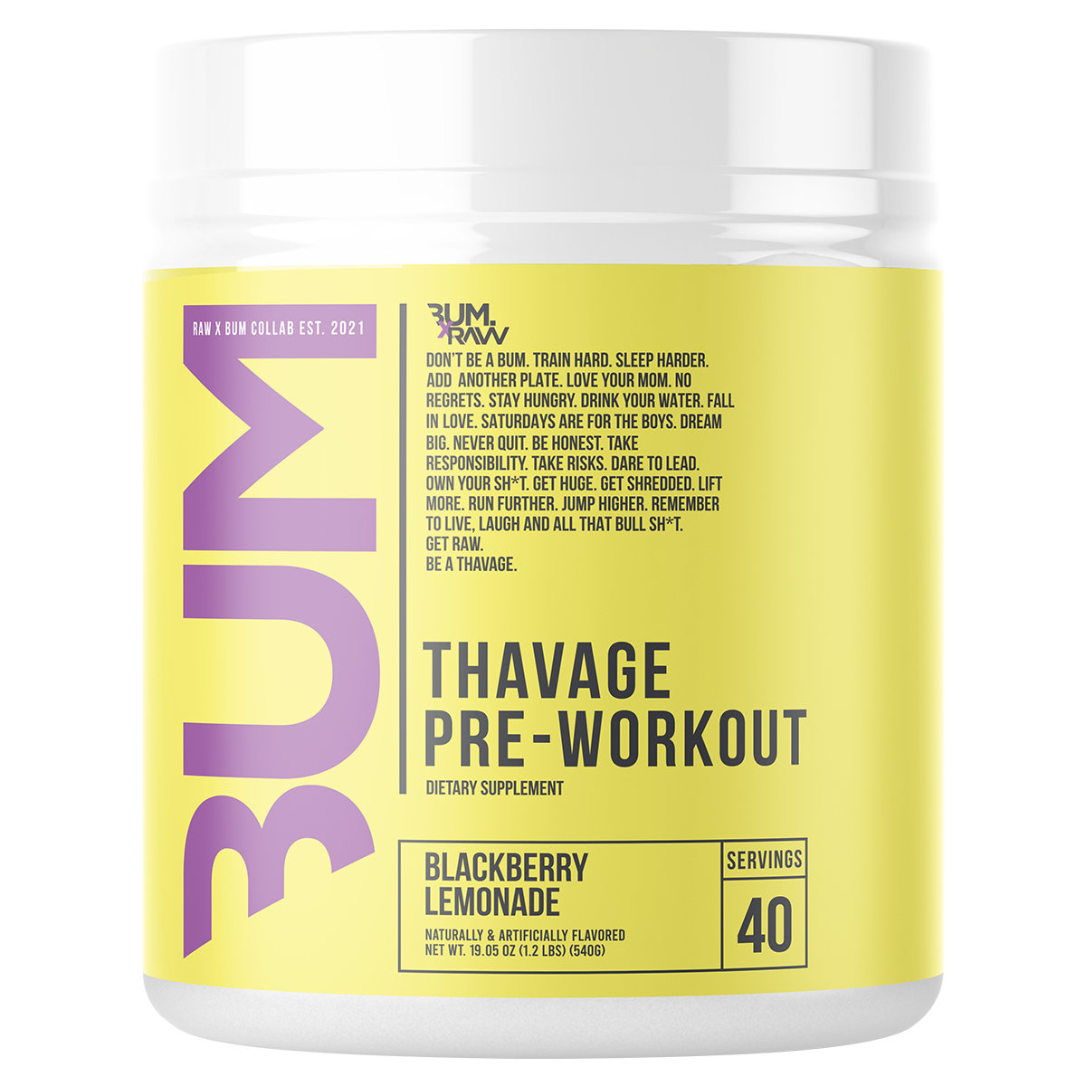 CBUM THAVAGE High Stim Preworkout