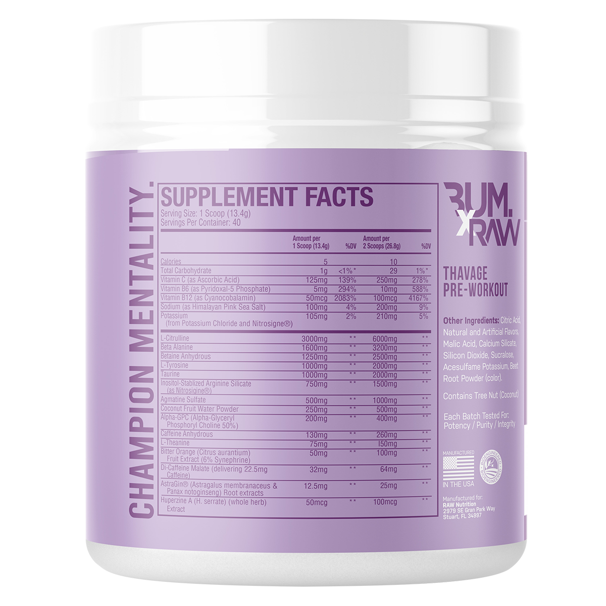 CBUM THAVAGE High Stim Preworkout